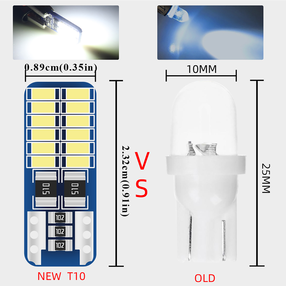 2/6/10/20PCS T10 W5W LED Luce  - Actinic Blue Led recensione e prezzo