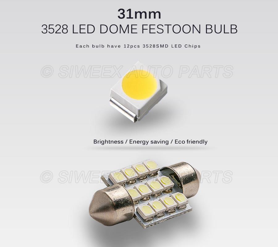31mm 3528 1210 SMD 12 LED Auto - Actinic Blue Led recensione e prezzo